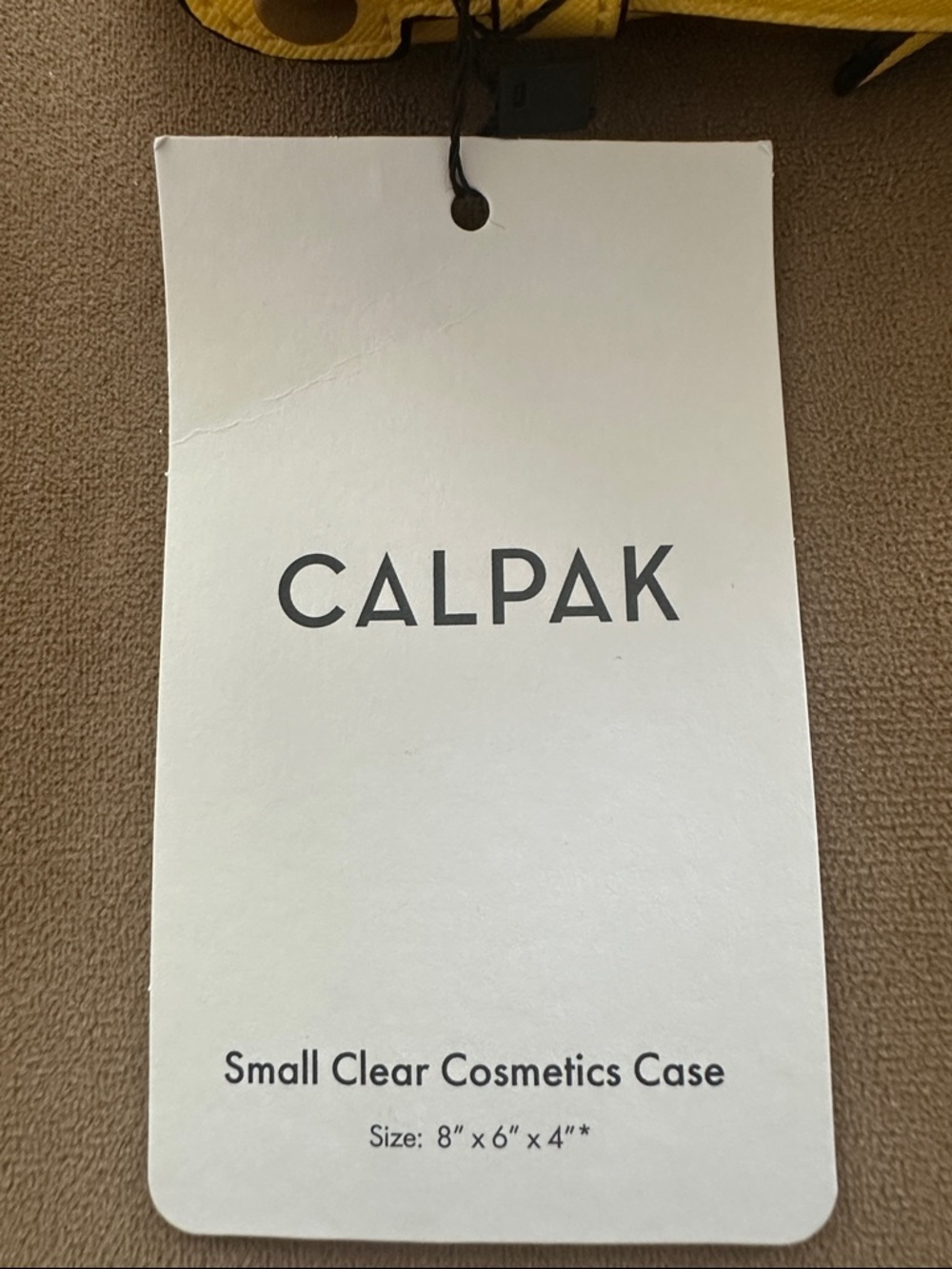 Calpak Small Clear Cosmetic Case in Lemon - Picture 2 of 2